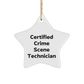 Certified Crime Scene Technician Star Ornament Gifts from Friends, Christmas Unique Ideas for Crime Scene Tech - Image 1