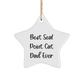 Funny Seal Point Cat Dad Ever Gifts for Seal Point Cat Lovers - Star Ornament for Christmas - Image 1