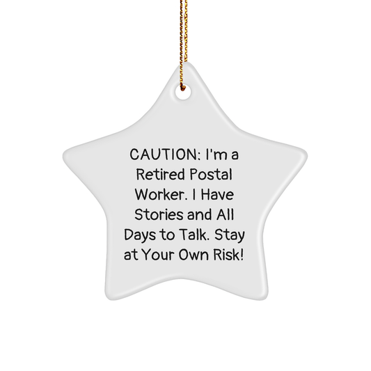 Postal Worker Gifts, Funny Quote Star Ornament, Gifts from Men to Women Coworkers Family, Unique Christmas Unique Gifts for Postal Worker - Image 1