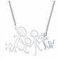 Kids Drawing Necklace - 925 Sterling Silver