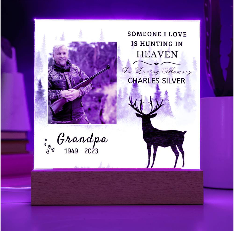 Grandpa Hunting In Heaven Plaque