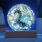 Stained Glass Style Dragon Plaque and Night Light