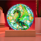 Stained Glass Style Dragon Plaque and Night Light