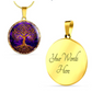 Personalized Gold Tree of Life Keychain or Necklace