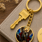 Archangel Michael Necklace or Keychain, Saint Michael Catholic Necklace, Protection Jewelry, Religious Keepsake Gift