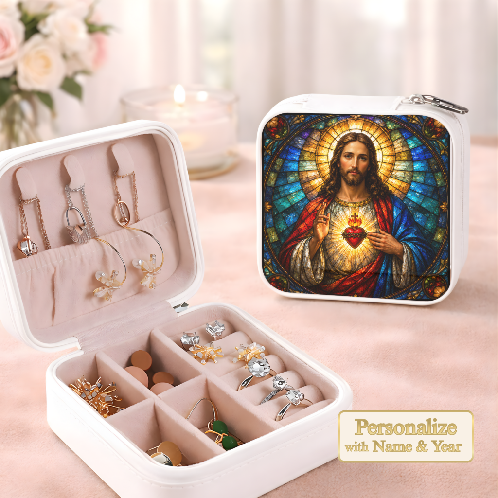 Sacred Heart of Jesus Necklace or Keychain, Catholic Necklace, Christian Jewelry, Religious Keepsake Gift
