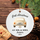 First Christmas Married Ornament, Just Married Car 2025, Our First Christmas Married Keepsake, Personalized Ornament
