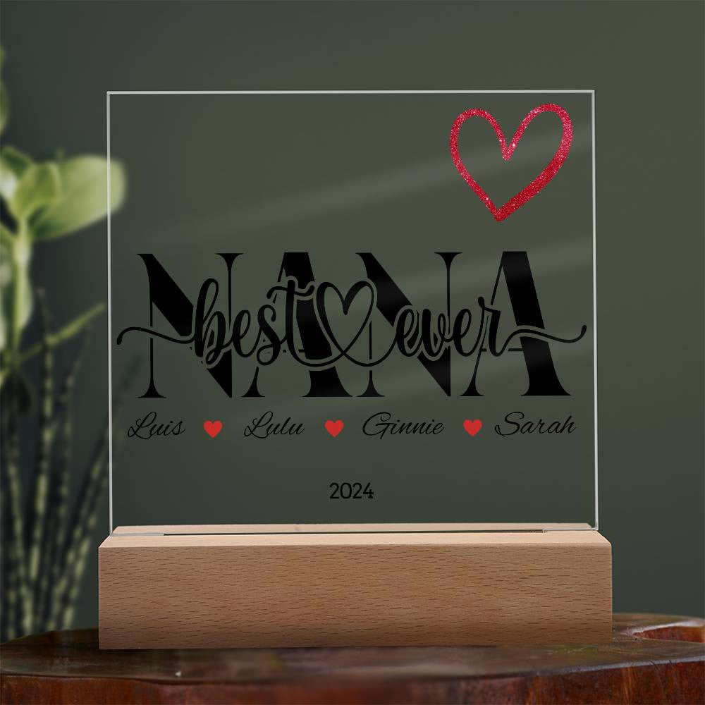 Personalized Nana Plaque with Kids Names