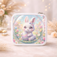 Cute Bunny Necklace or Keychain, Easter Bunny Jewelry, Pastel Rabbit Pendant for Teen Girl, Easter Basket Stuffer Gift