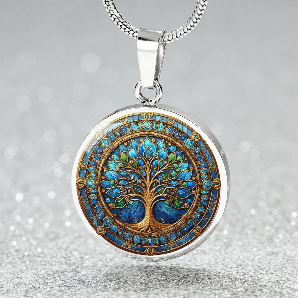 Stained Glass Tree of Life Necklace and Bracelet