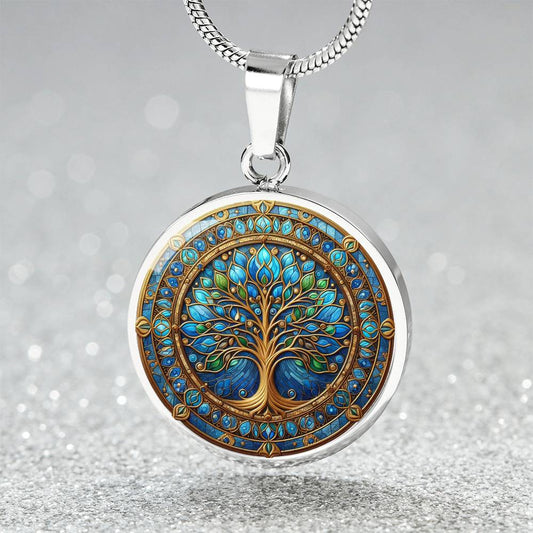 Stained Glass Tree of Life Necklace and Bracelet