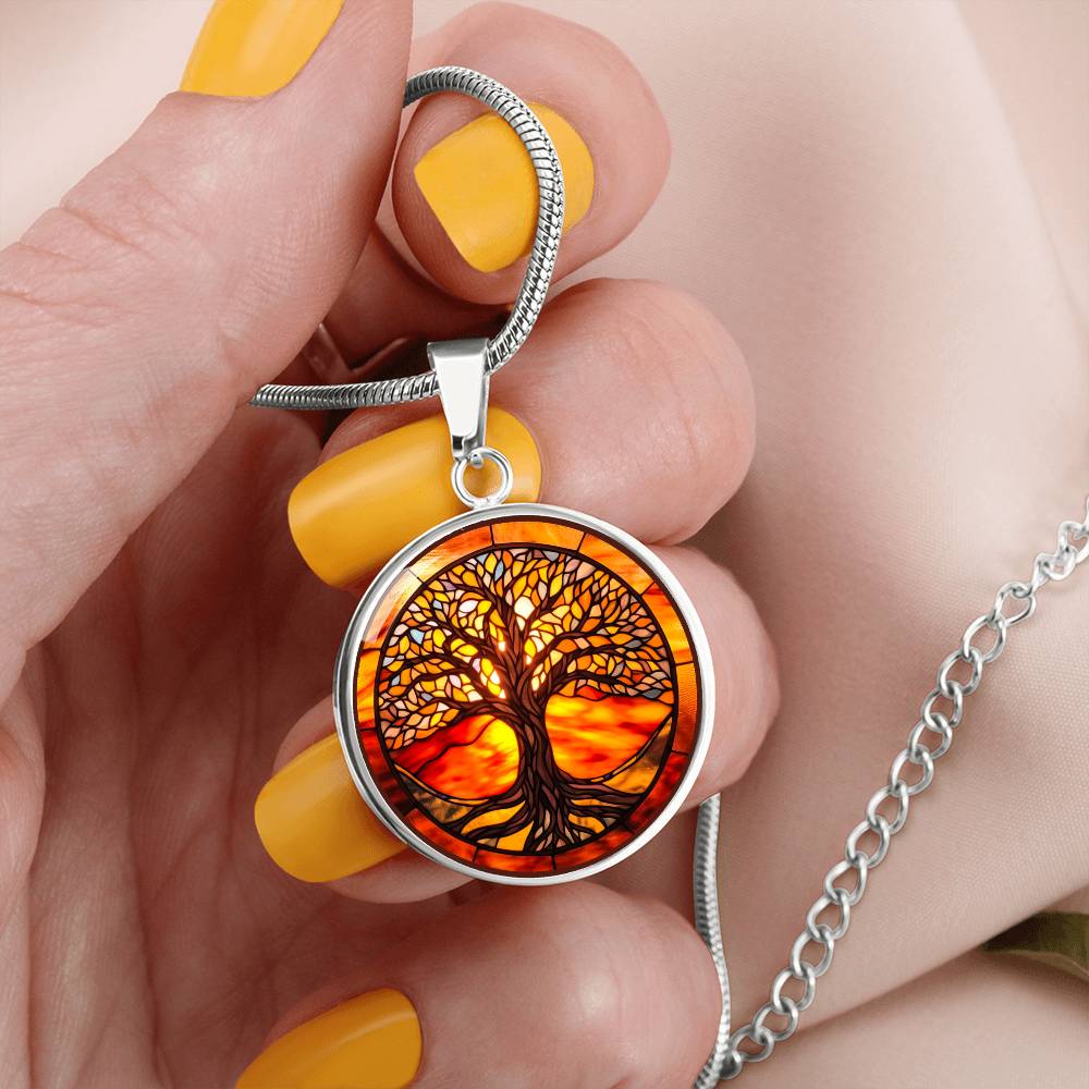 Stained Glass Tree of Life Necklace and Bracelet