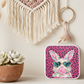 Cute Bunny Necklace or Keychain, Pink Leopard Bunny Jewelry, Kawaii Rabbit Pendant for Teen Girl, Easter Basket Stuffer Gift