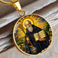 Saint Benedict Necklace or Keychain, Catholic Protection Medal Jewelry, Christian Faith Pendant Gift