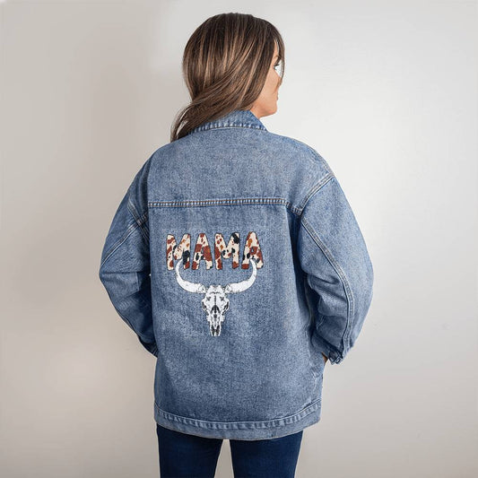 Custom Southwestern Mama Denim Jacket