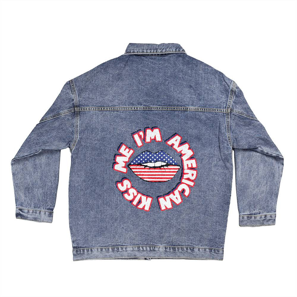 Custom American Flag Denim Jacket