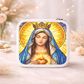 Immaculate Heart of Mary Necklace or Keychain, Catholic Marian Jewelry, Blessed Virgin Mary Pendant, Christian Faith Gift