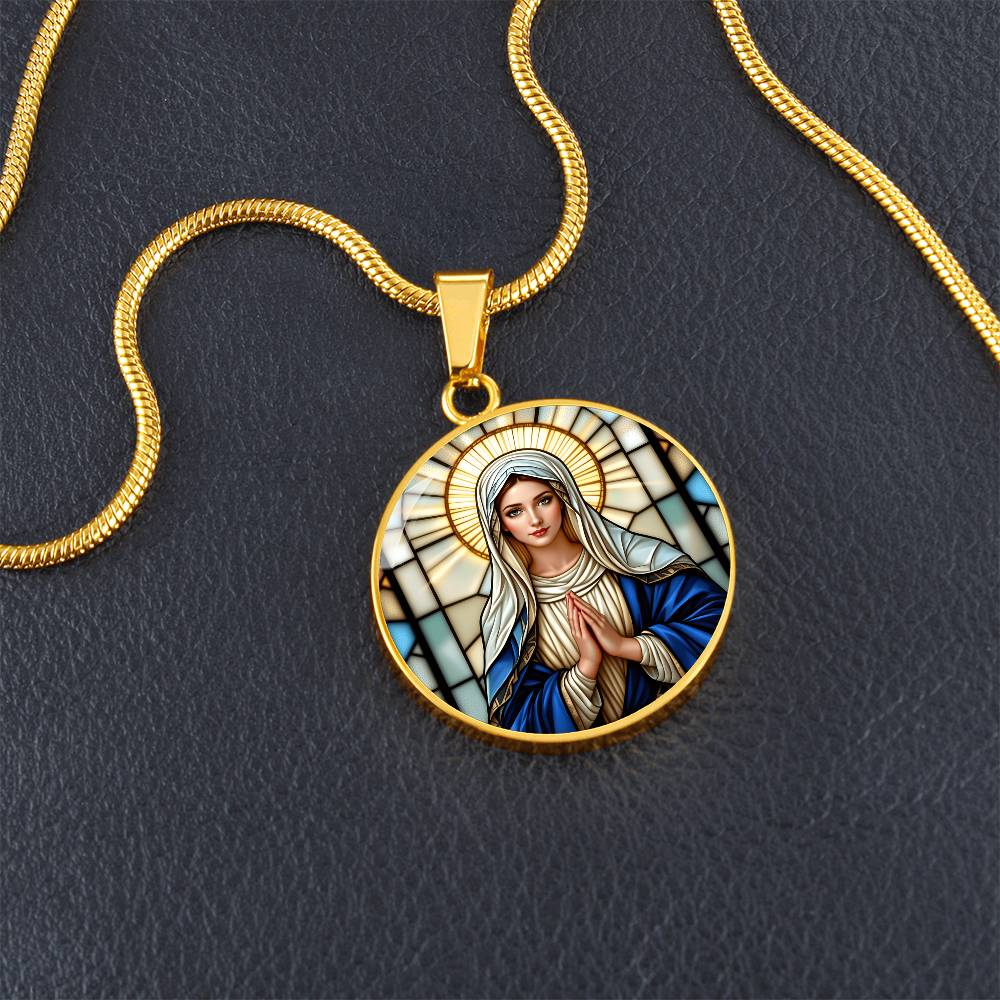 Virgin Mary Necklace or Keychain, Catholic Necklace for Women, Marian Jewelry Gift, Christian Gift for Her, Religious Pendant