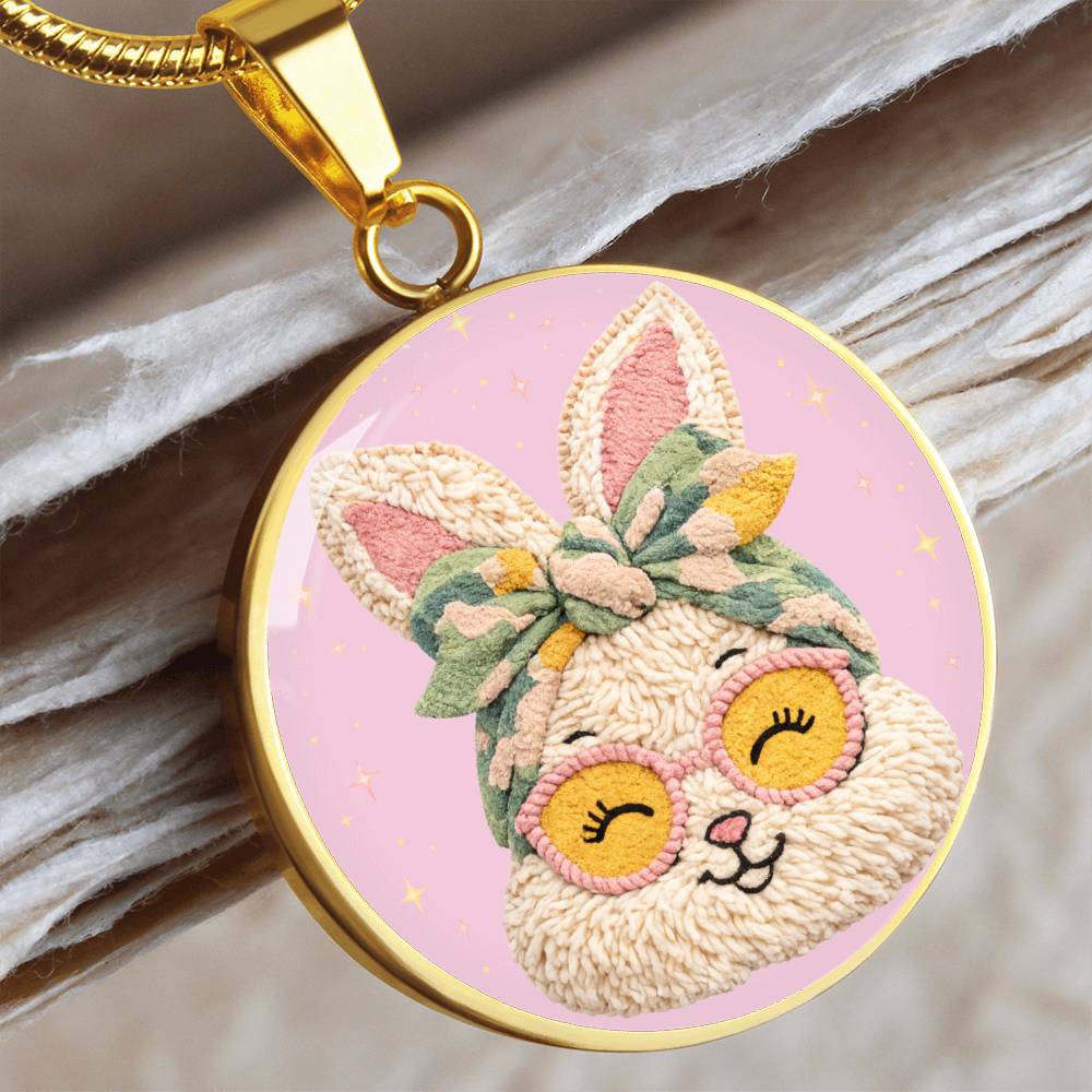 Crochet Bunny Necklace or Keychain, Cute Easter Bunny Jewelry, Amigurumi Rabbit Pendant for Teen Girl, Easter Basket Stuffer Gift
