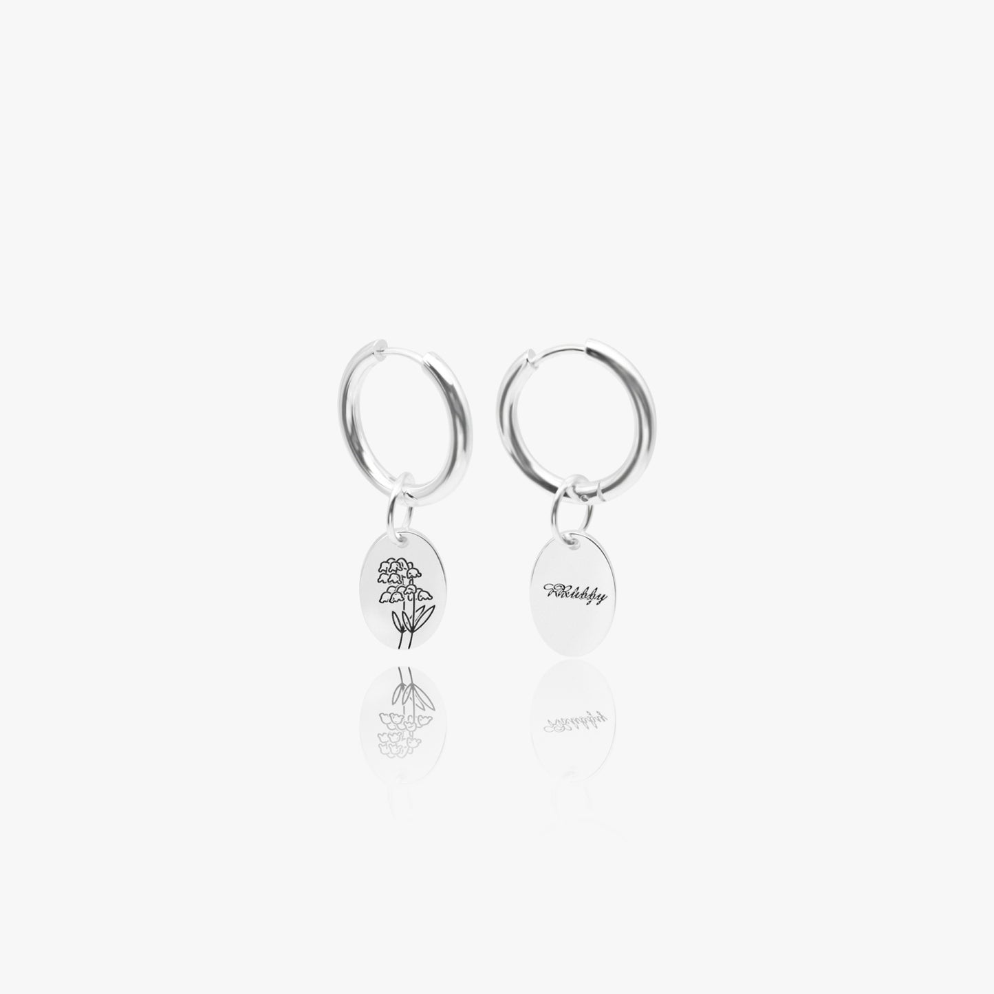 Floral Signet Earrings- 925 Silver