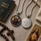 Archangel Michael Necklace or Keychain, Saint Michael Catholic Necklace, Protection Jewelry, Religious Keepsake Gift