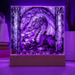 Stained Glass Mythical Dragon Plaque and LED Light
