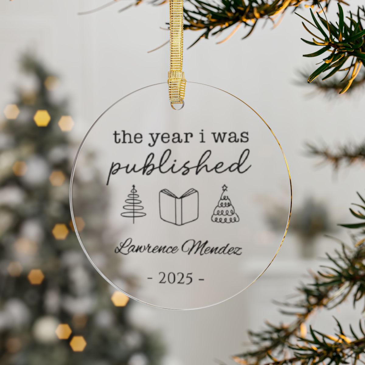 Personalized Author Ornament, The Year I Was Published, Custom Published Author Gift, New Writer Christmas Ornament Keepsake, Bestselling