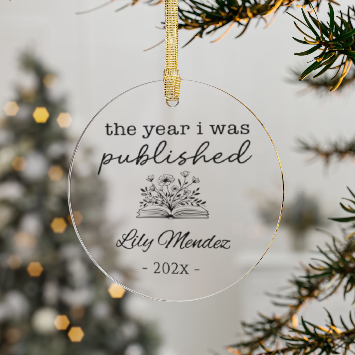 Personalized Author Ornament, The Year I Was Published, Custom Published Author Gift, New Writer Christmas Ornament Keepsake, Bestselling