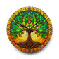 Yellow and Green Tree of Life Custom Clock