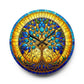 Stained Glass Style Tree of Life Clock