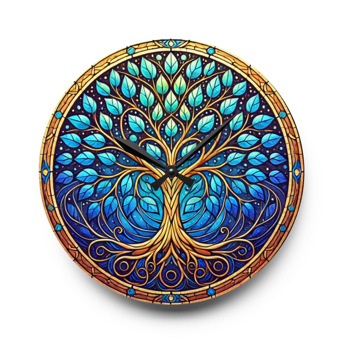 Stained Glass Tree of Life Clock Gift for Mothers Day