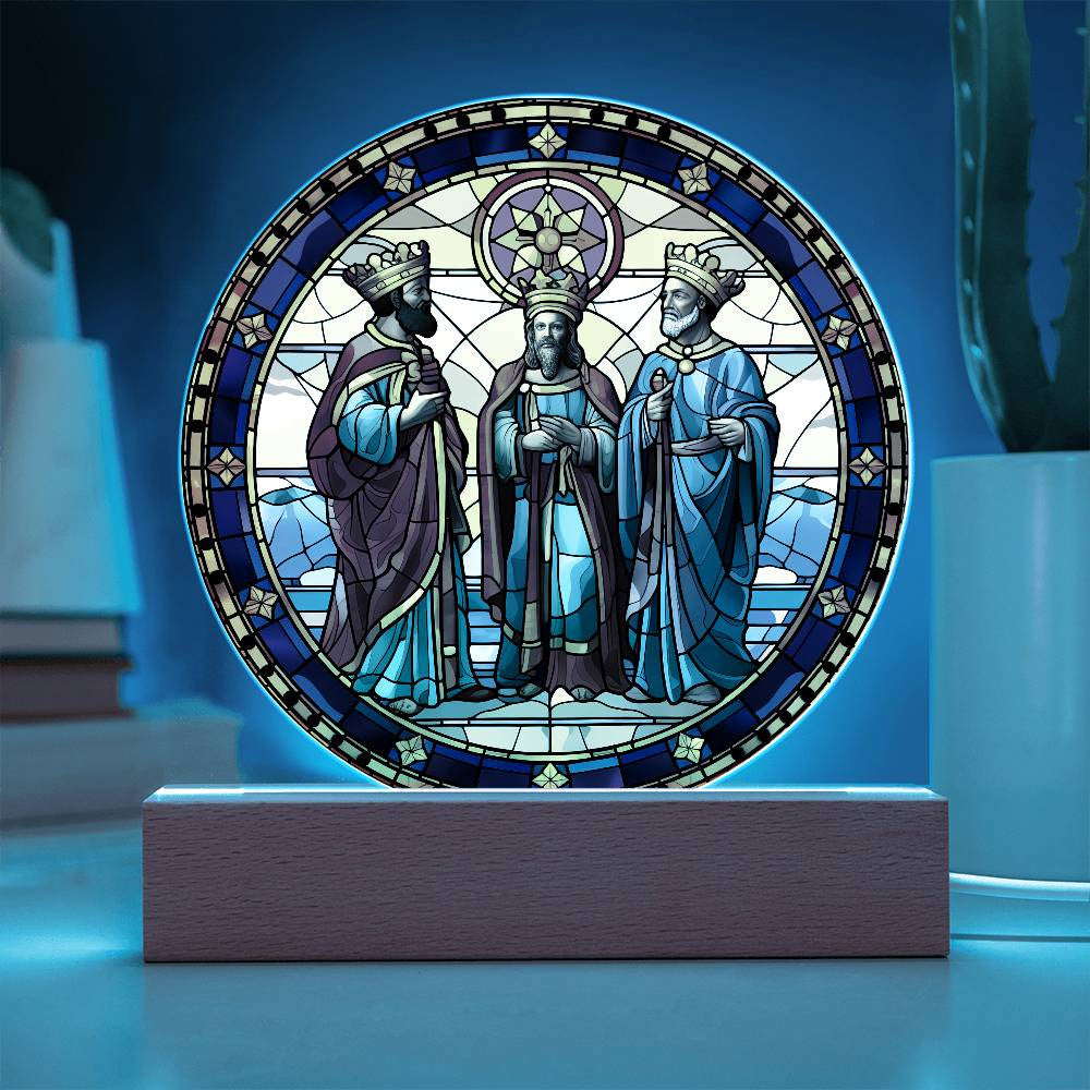 Three Kings Acrylic Circle Ornament and Plaque
