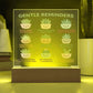 Gentle Reminders Acrylic Plaque, Mental Health Art, Self Love Reminders, Self compassion, Daily Motivation, Therapist Decor, Inspirational