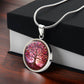 Pink Tree of Life Pendant Necklace