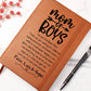 Mom of Boys Leather Journal Notebook