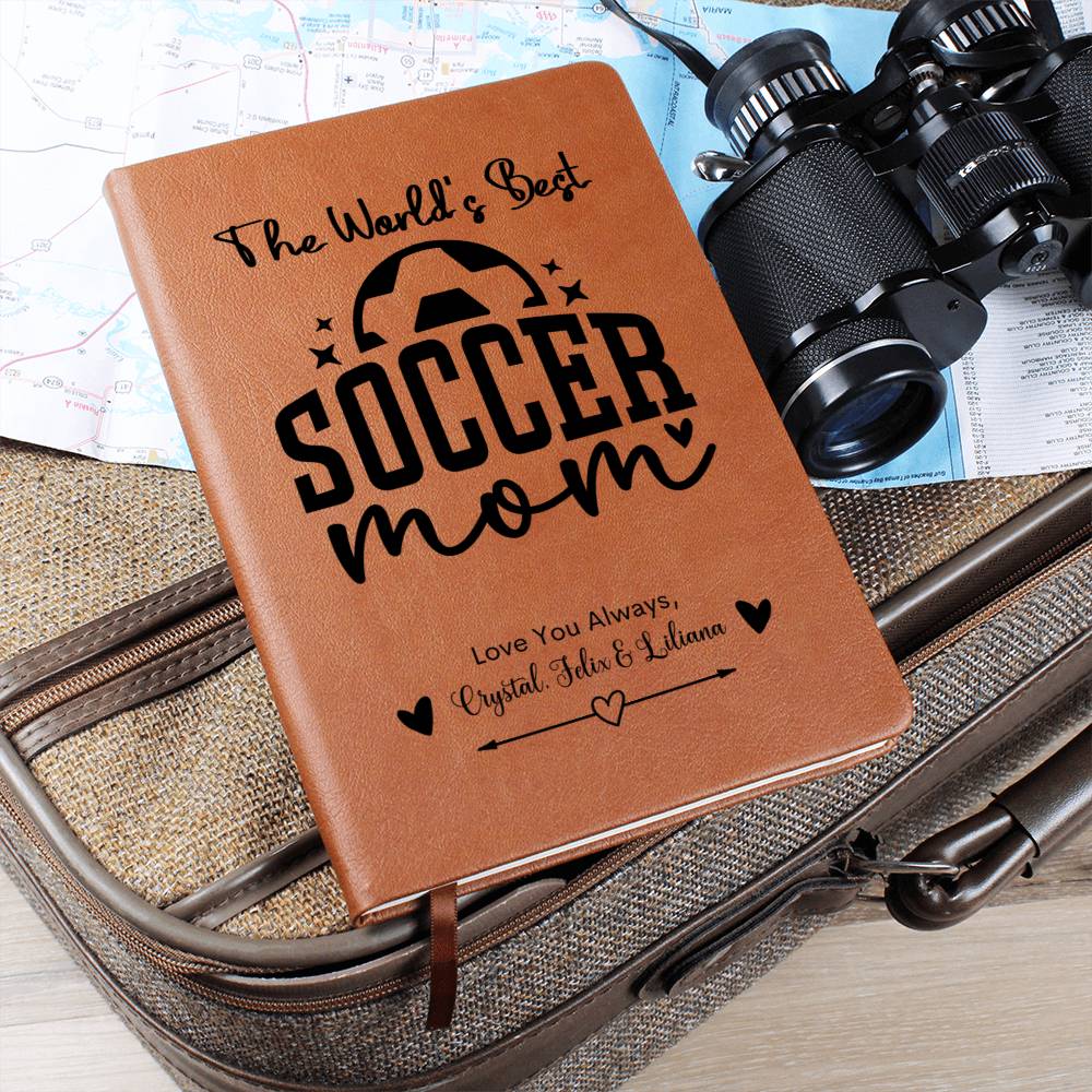 The World's Best Soccer Mom Leather Journal Notebook