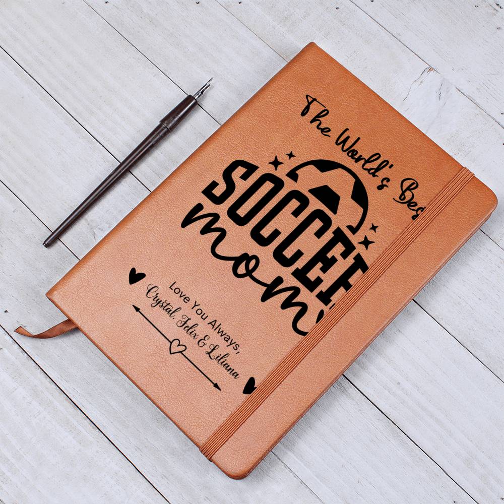 The World's Best Soccer Mom Leather Journal Notebook