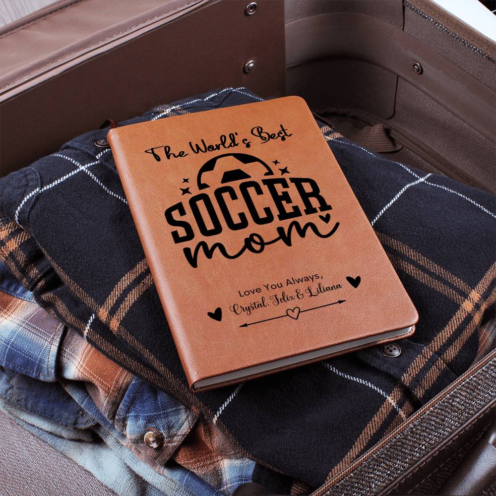 The World's Best Soccer Mom Leather Journal Notebook