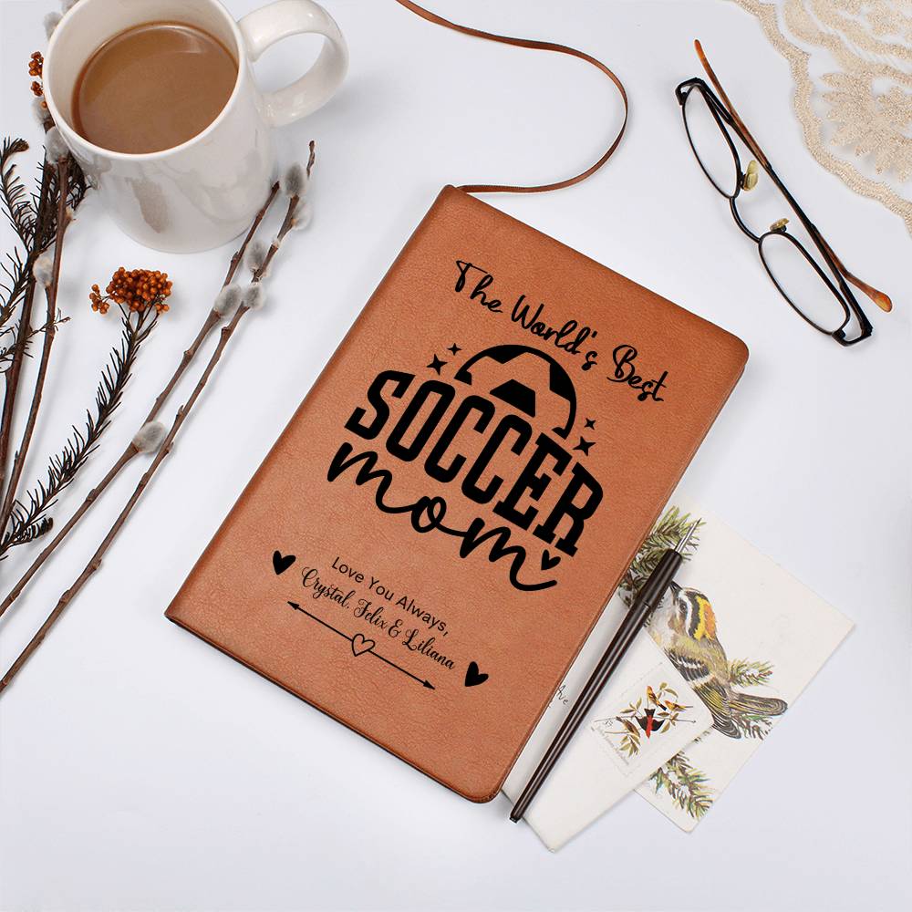 The World's Best Soccer Mom Leather Journal Notebook