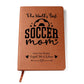 The World's Best Soccer Mom Leather Journal Notebook
