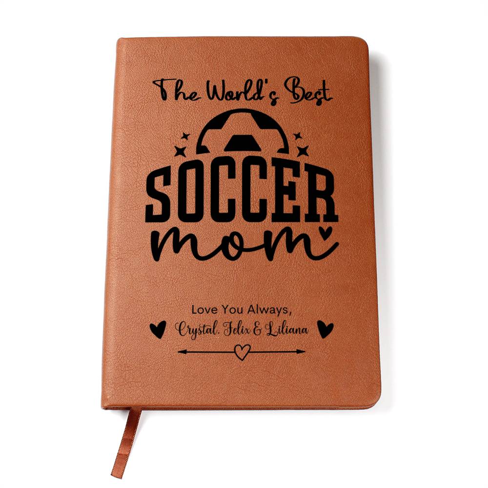 The World's Best Soccer Mom Leather Journal Notebook