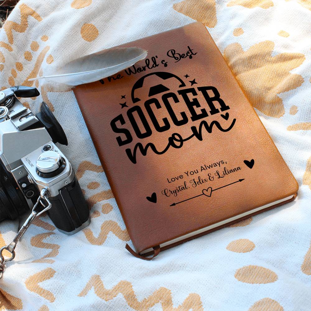 The World's Best Soccer Mom Leather Journal Notebook