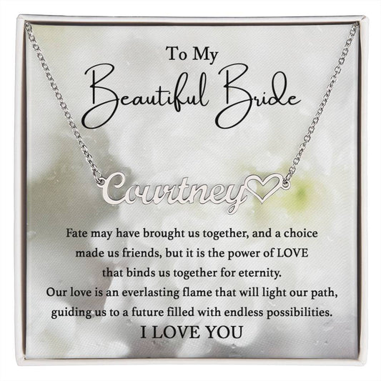 My Beautiful Bride | Fate | Name Necklace + Heart