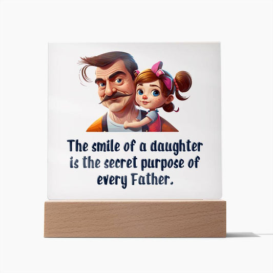 Father | The Smile of a Daughter | Acrylic Square Plaque