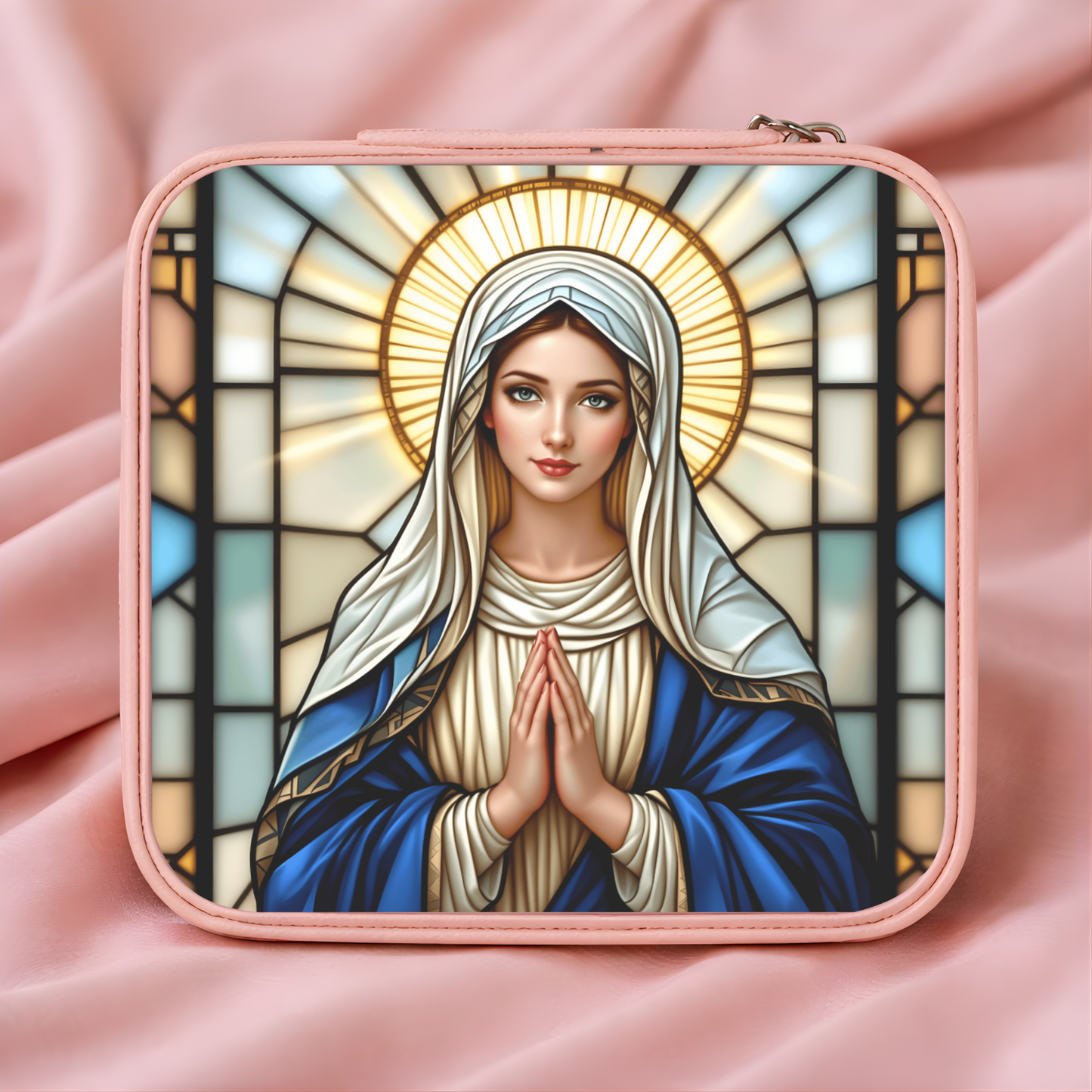 Virgin Mary Necklace or Keychain, Catholic Necklace for Women, Marian Jewelry Gift, Christian Gift for Her, Religious Pendant