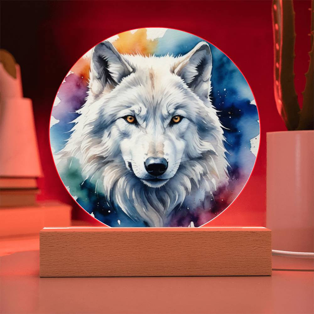 Watercolor White Wolf Gift