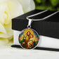 Saint Joseph and Child Jesus Necklace or Keychain, Catholic Patron Saint of Fathers Jewelry, Christian Faith Gift