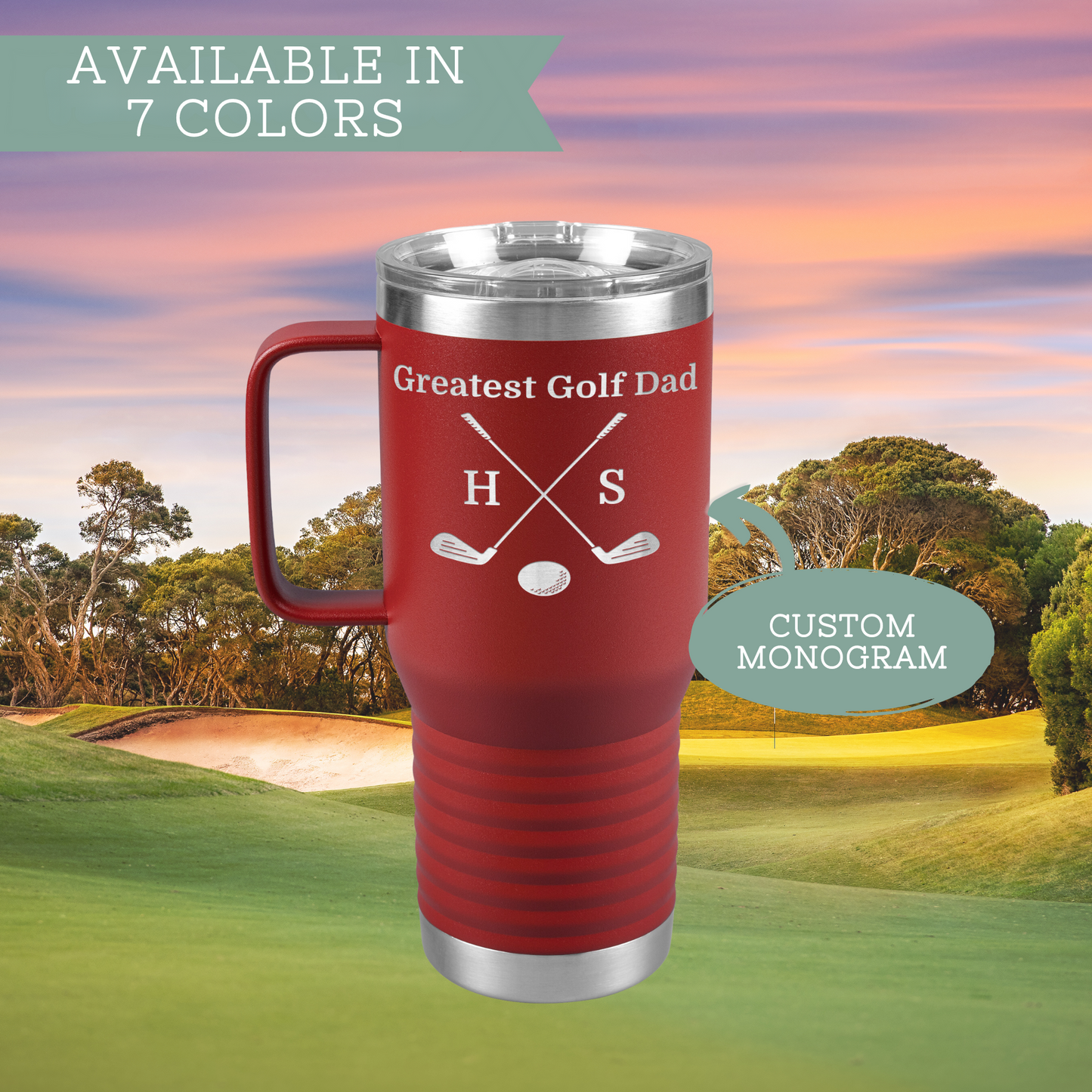 Personalized Tumbler - Golf Gift for Dad 20 oz.