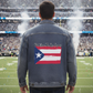 Unisex Puerto Rico Pa' Que Tu Lo Sepas Flag Denim Jacket