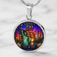 America 250 Years Necklace or Keychain Stained Glass Style Statue of Liberty NYC Commemorative Limited Edition
